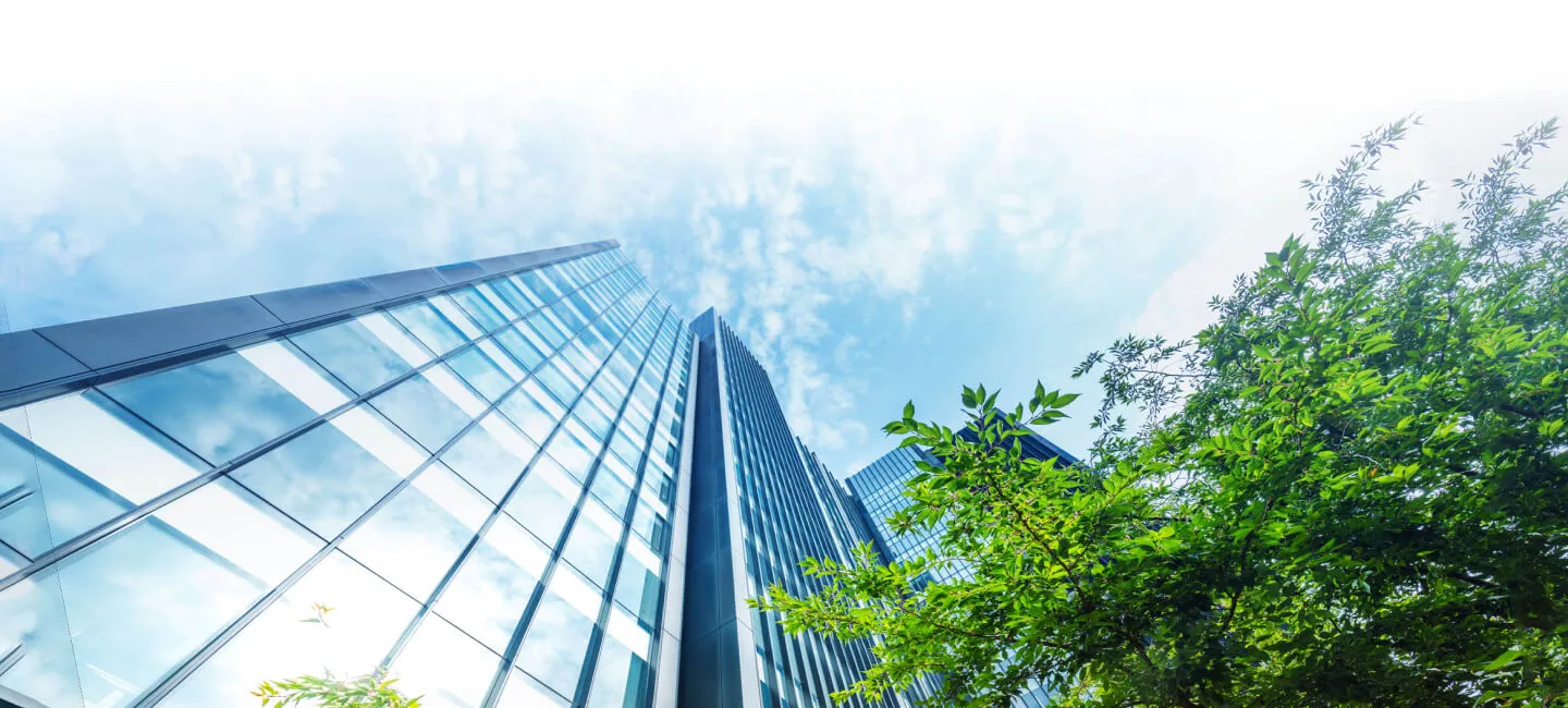 Office Building with Trees